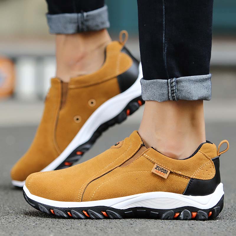 Men's Slip-On Hiking Shoes with High-Traction Sole - Rugged Outdoor Walking Sneakers for Trails & Travel | Thomler