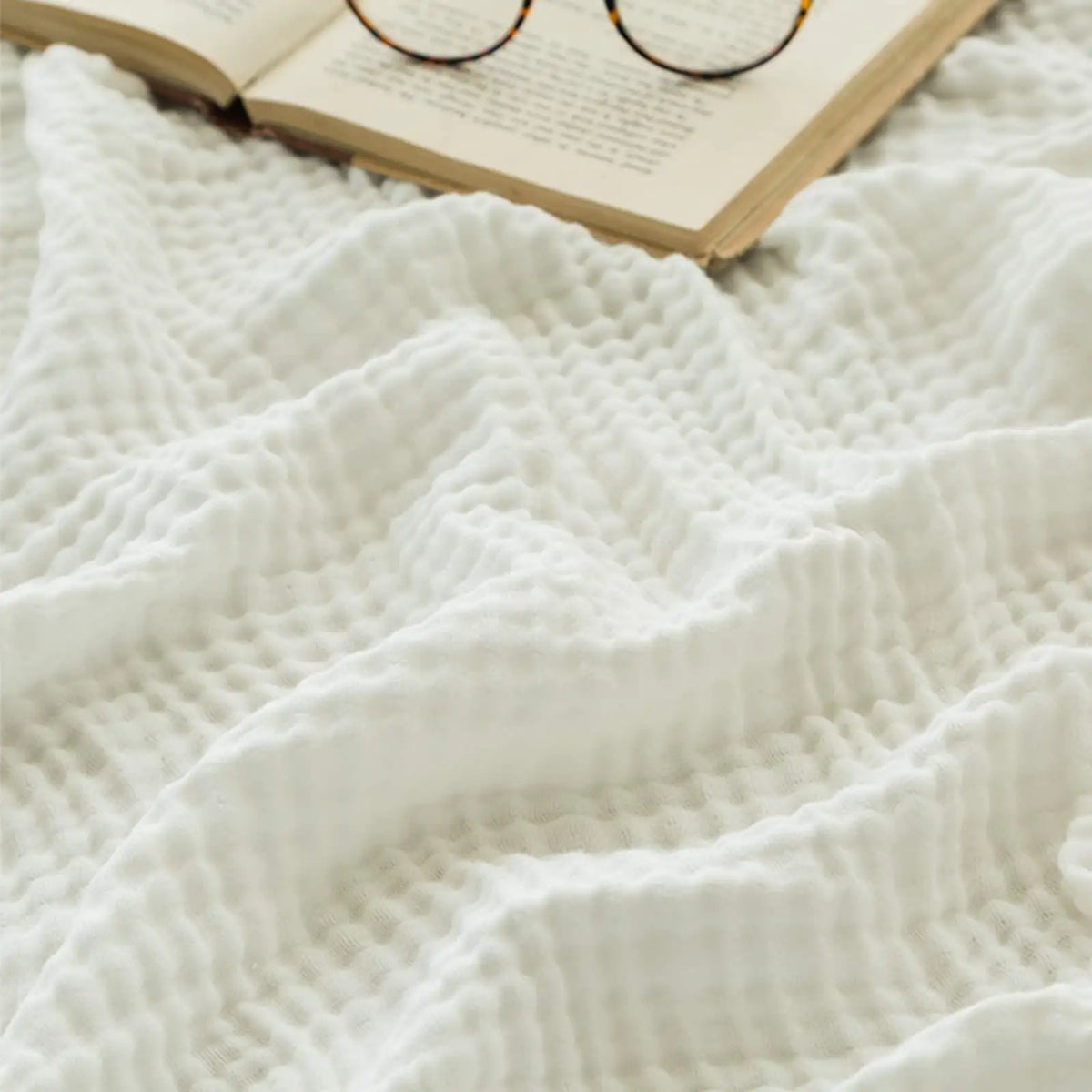 Pure Cotton Gauze Throw Blanket for Couch & Bed – Lightweight Breathable All-Season 100% Muslin Weave | Thomler
