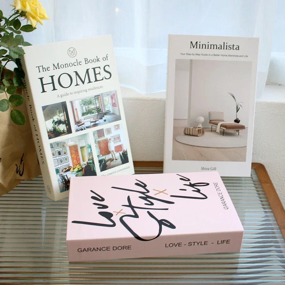 Decorative Faux Books Cardboard Foldable Set Of 3 Living Room Coffee Table Styling Bookshelf Display Interior Decor | Thomler