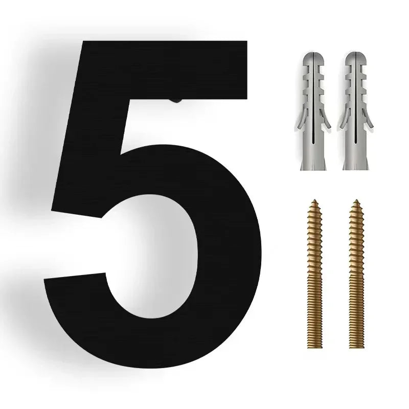 3D Floating House Number Modern Stainless Steel Outdoor Weather Resistant Wall Mount Address Sign for Front Door Entrance Home Office | Thomler