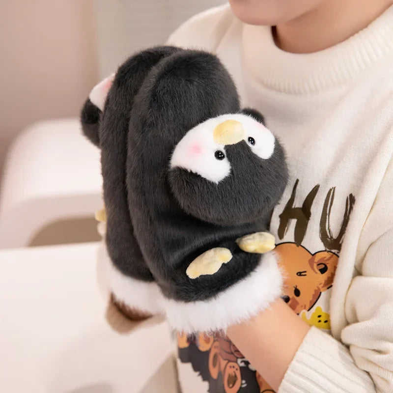 Adorable Plush Animal Winter Mittens for Kids & Adults – Soft Fleece Character Gloves with Cozy Warmth for Cold Weather | Thomler