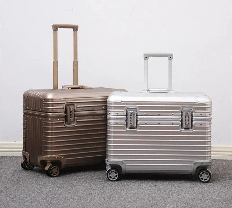 Hard Shell Luggage Aluminum-Magnesium Spinner Suitcase TSA Lock Travel Carry-On and Checked Baggage Set for Business Trips Vacation | Thomler