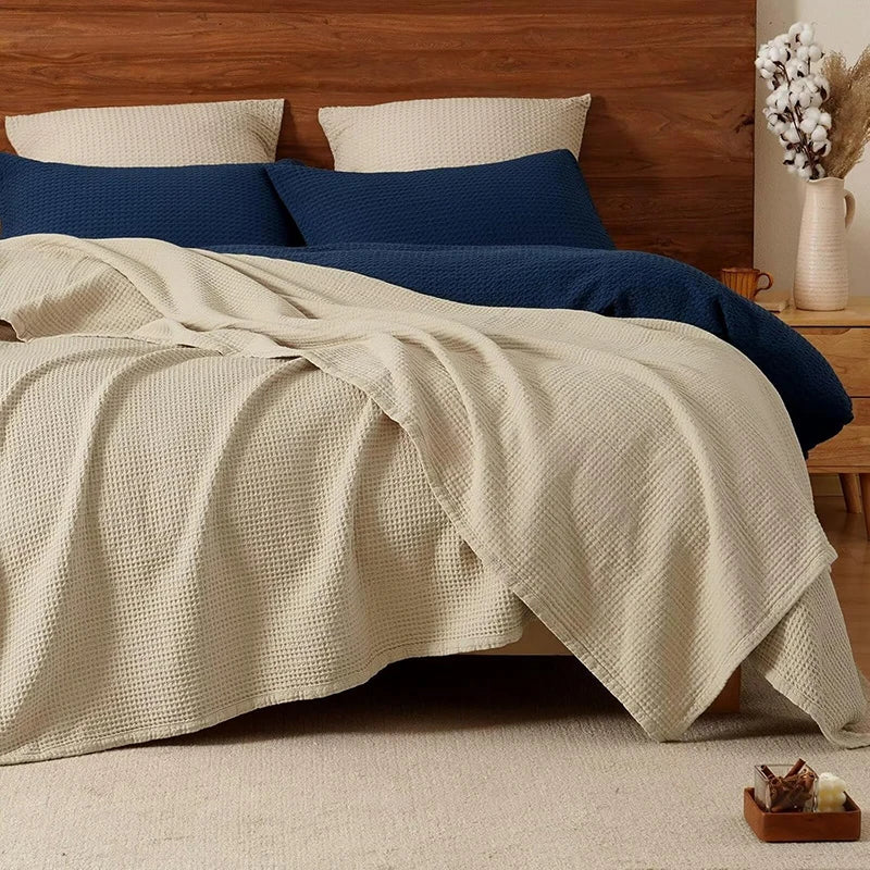 Six-Layer Cotton Throw – Breathable Woven Coverlet for Couch, Bed & Year-Round Comfort for Adults | Thomler