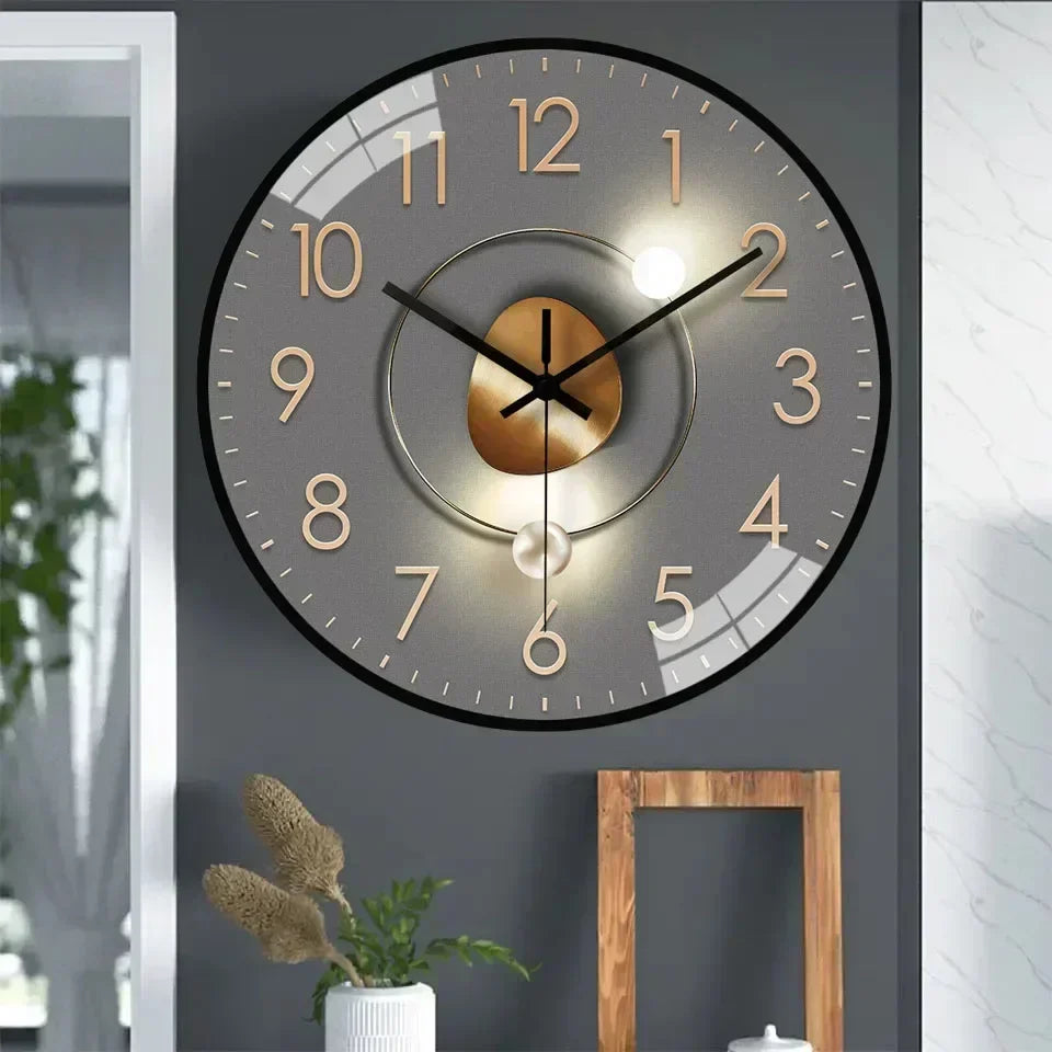 12-Inch Silent Wall Clock Non-Ticking Quartz Movement for Bedroom Office Living Room Modern Round Classic Home Decor Timepiece Battery | Thomler