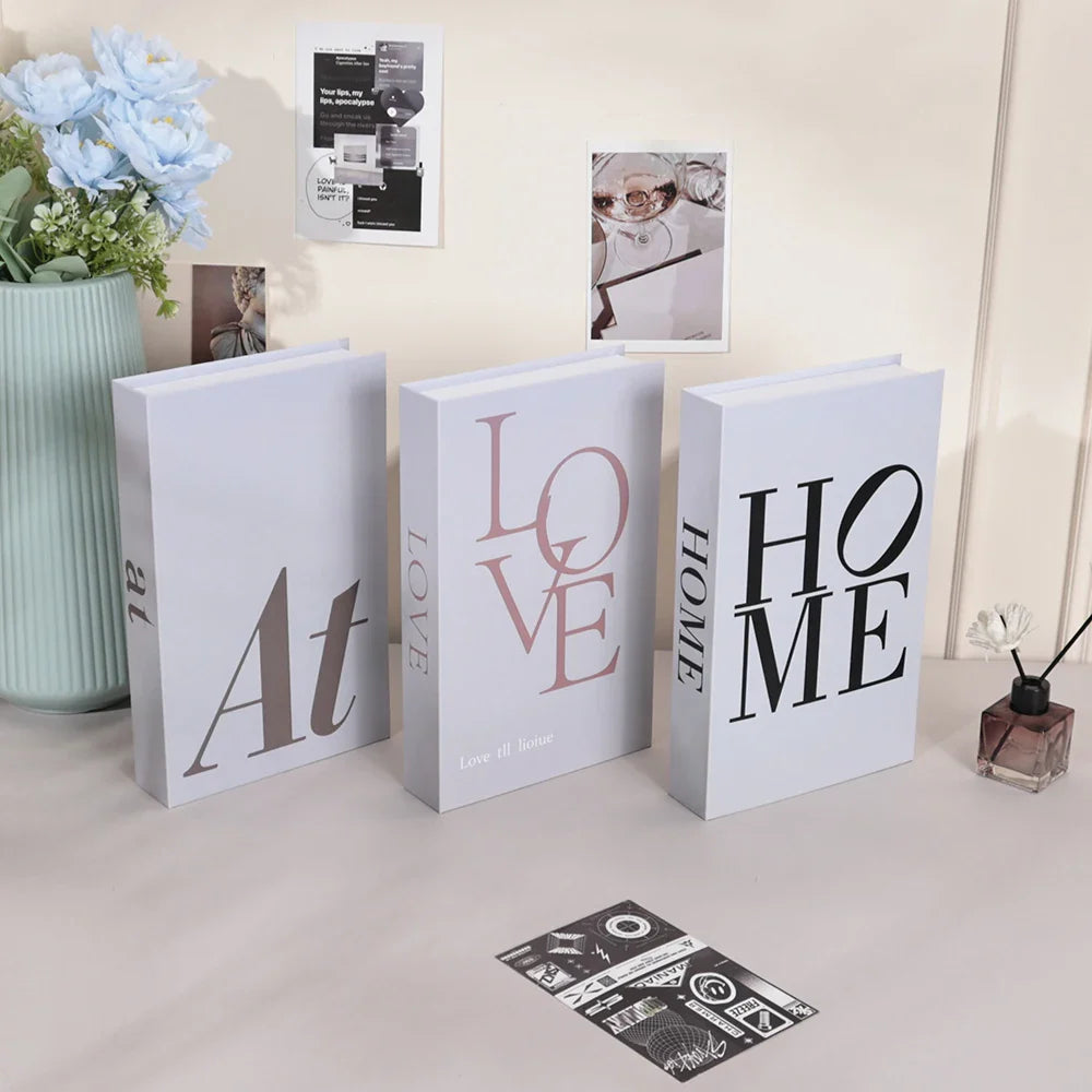 Decorative Faux Books Cardboard Foldable Set Of 3 Living Room Coffee Table Styling Bookshelf Display Interior Decor | Thomler