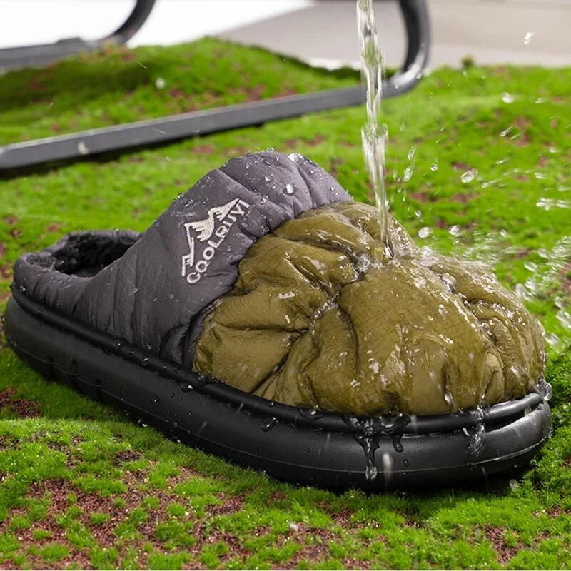 Insulated Cushioned House Slippers for Women – Plush Indoor/Outdoor Footwear with Non-Slip Sole & Water-Resistant Upper | Thomler