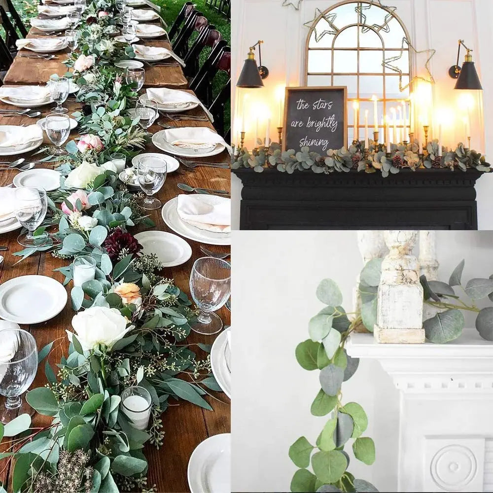 Faux Eucalyptus Garland 2-Piece Set