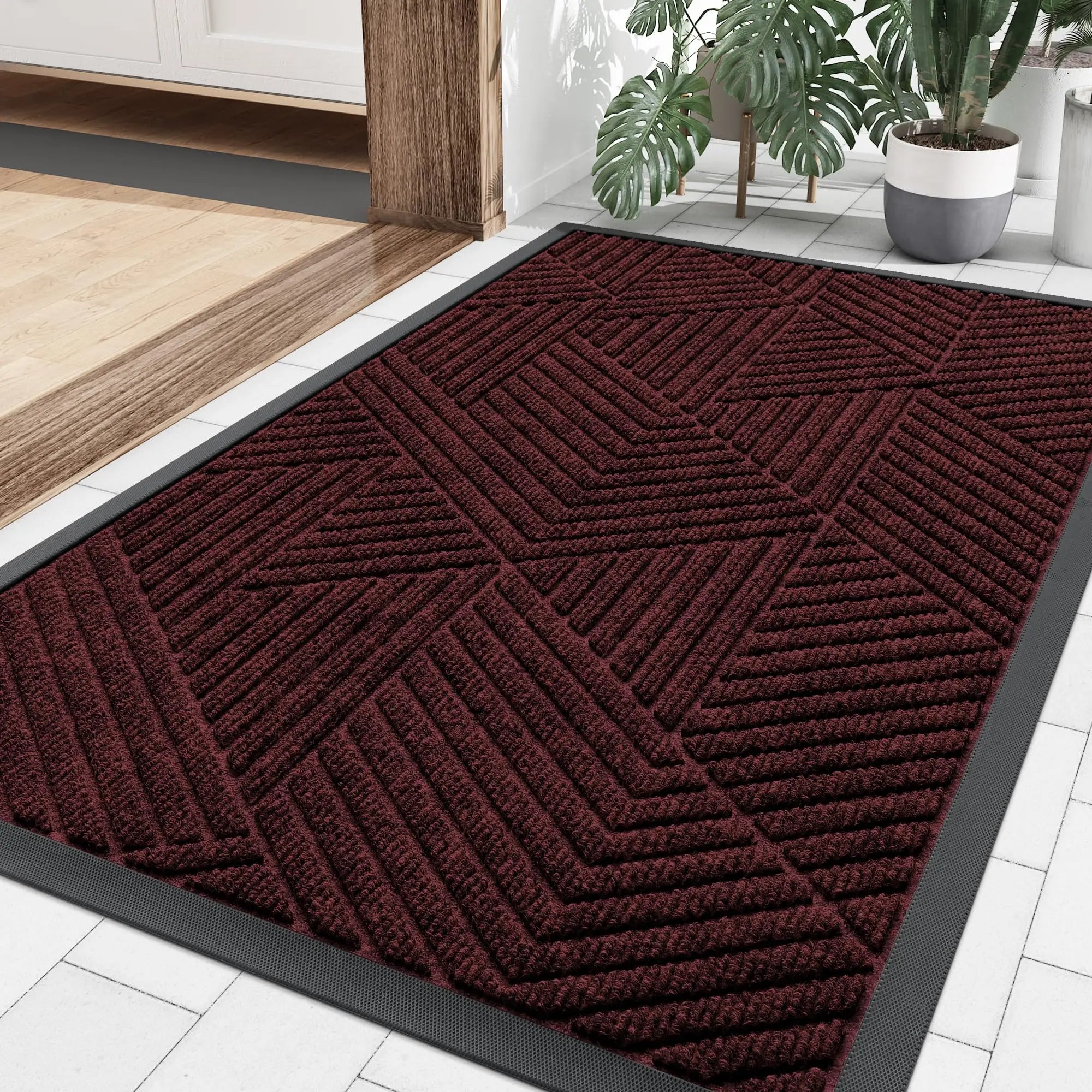 Entryway Rug Non-Slip Absorbent Indoor Outdoor Welcome Mat for Front Door Hallway Patio Garage Apartment Entrance Home Decor | Thomler
