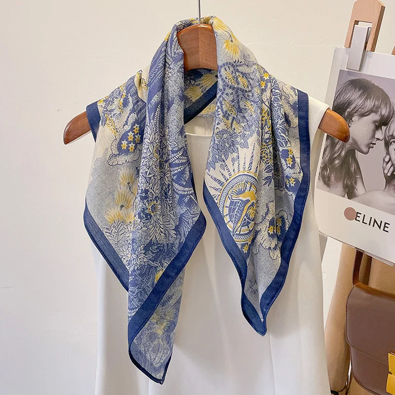 Lightweight Bandana Square Headscarf for Women – Versatile Neck & Hair Wrap in Printed Designs | Thomler