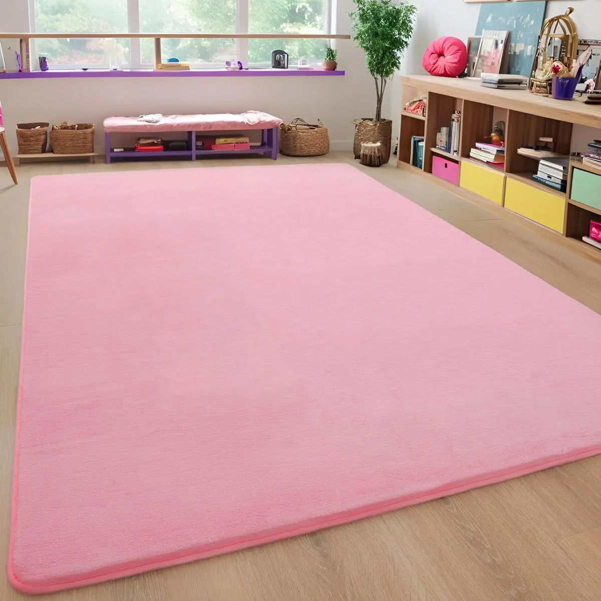 Plush Velvet Area Rug with Non-Slip Backing for Living Room, Bedroom & Kids Play | Thomler