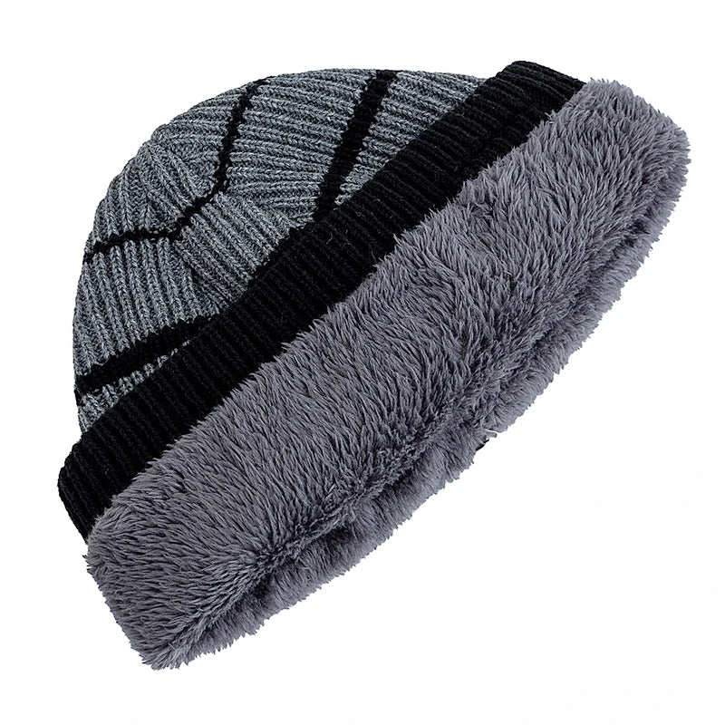 Fleece-Lined Knit Beanie for Cold Weather – Unisex Winter Hat with Soft Faux Fur Lining for Everyday Wear, Skiing & Outdoor Activities | Thomler