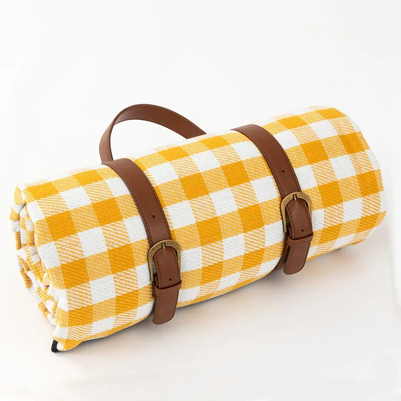 Waterproof Picnic Blanket with Shoulder Strap – Foldable Beach & Park Mat for Outdoor Adventures | Thomler