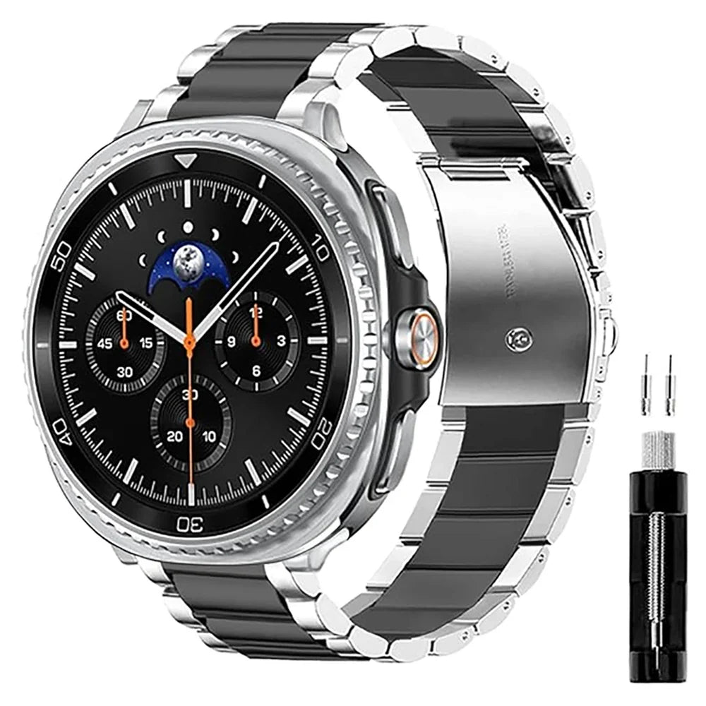 Stainless Steel Link Band for Galaxy Watch 9, Watch 8 & Watch 8 Classic – Premium Metal Bracelet Strap with Quick-Release Links – Fits | Thomler