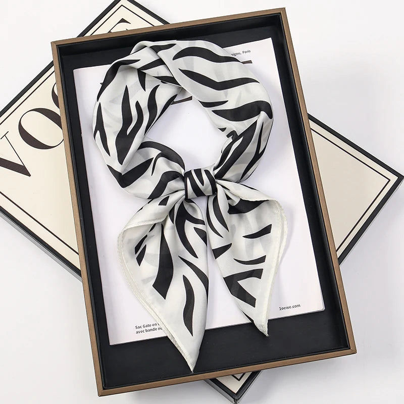 Silky Square Neck Scarf for Women – Multi-Wear Accessory – Hair Tie, Headwrap, Satin Bandana – Versatile Fashion Accent | Thomler