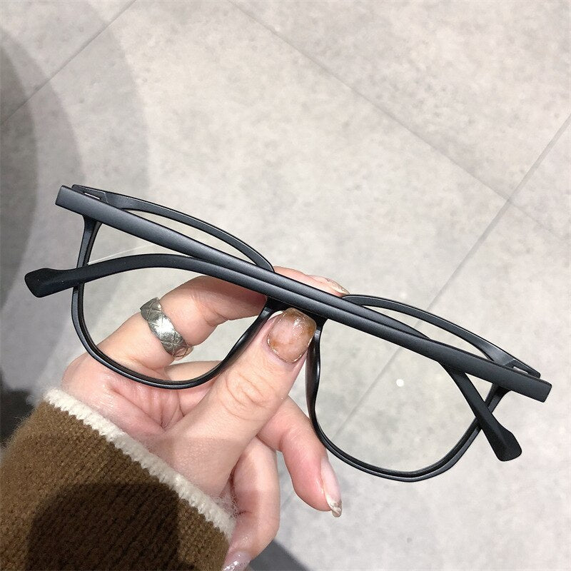 Square Frame Nearsighted Prescription Glasses with Blue Light Filter | Anti-Glare Myopia Eyeglasses for Men & Women | Lightweight Diopter | Thomler