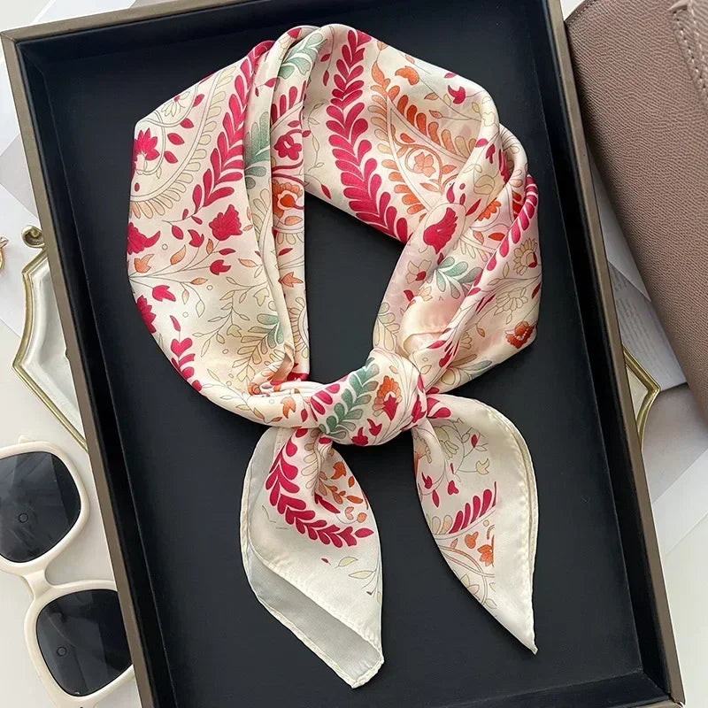 Satin Square Scarf for Women – Multi-Purpose Accessory for Hair, Neck, Bag & Headwrap | Thomler