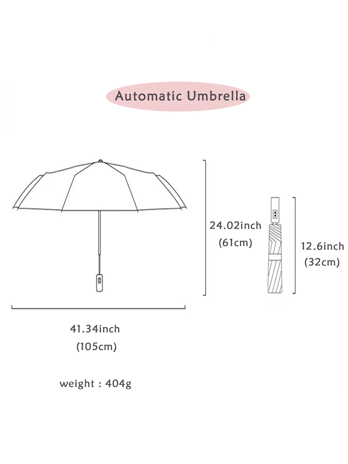 Compact Auto Open/Close Travel Umbrella with Reinforced Canopy – Rain & Wind Protection for Everyday Commuting, Beach Outings, Daily Errands | Thomler