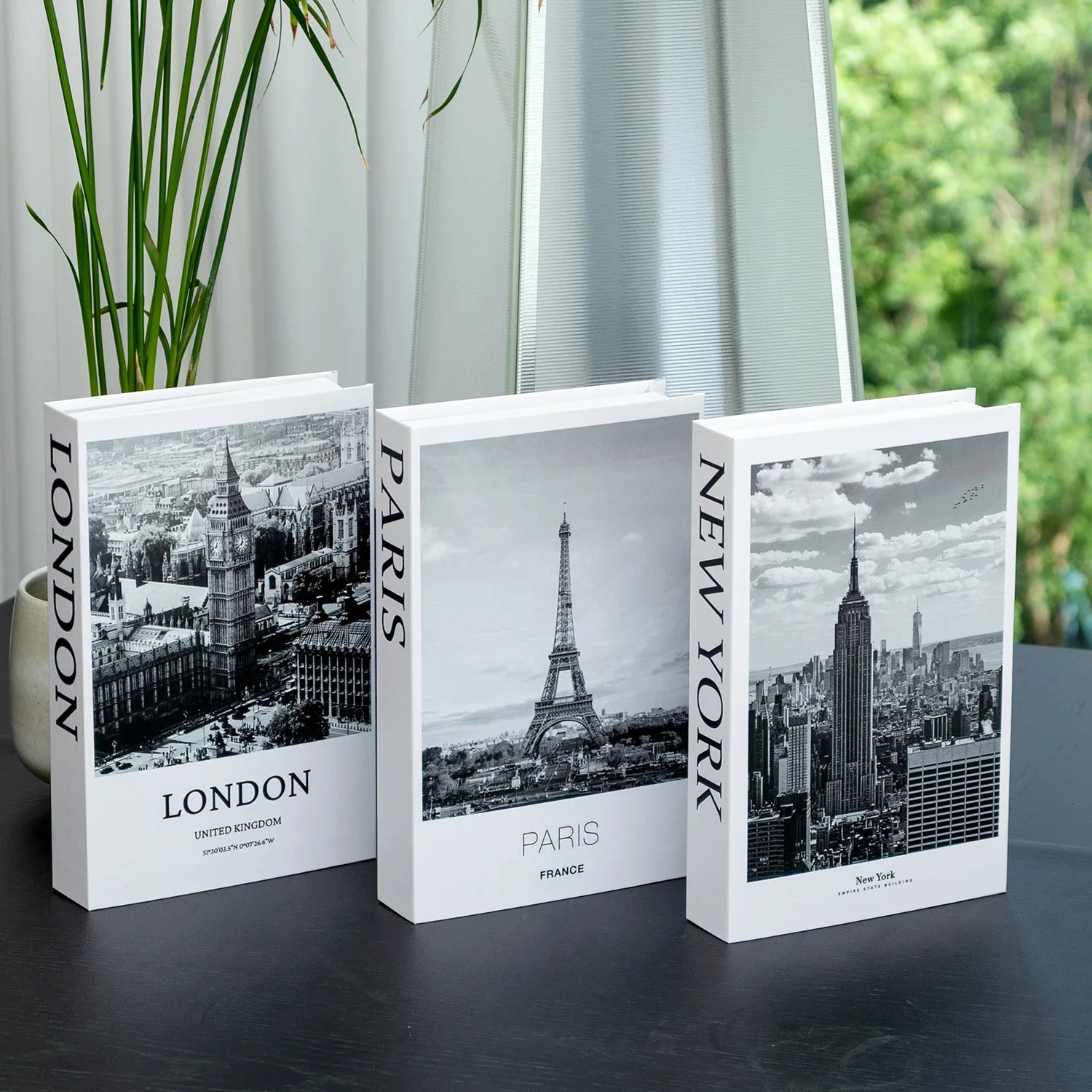 Decorative Faux Books Cardboard Foldable Set Of 3 Living Room Coffee Table Styling Bookshelf Display Interior Decor | Thomler