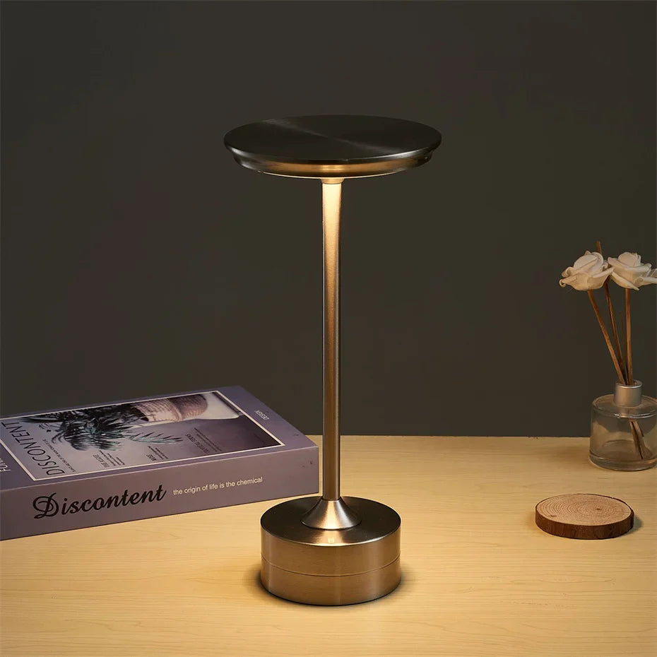 Table Lamp Metal 11 in USB Rechargeable Touch Control Desk Lamp Warm Neutral White Light | Thomler