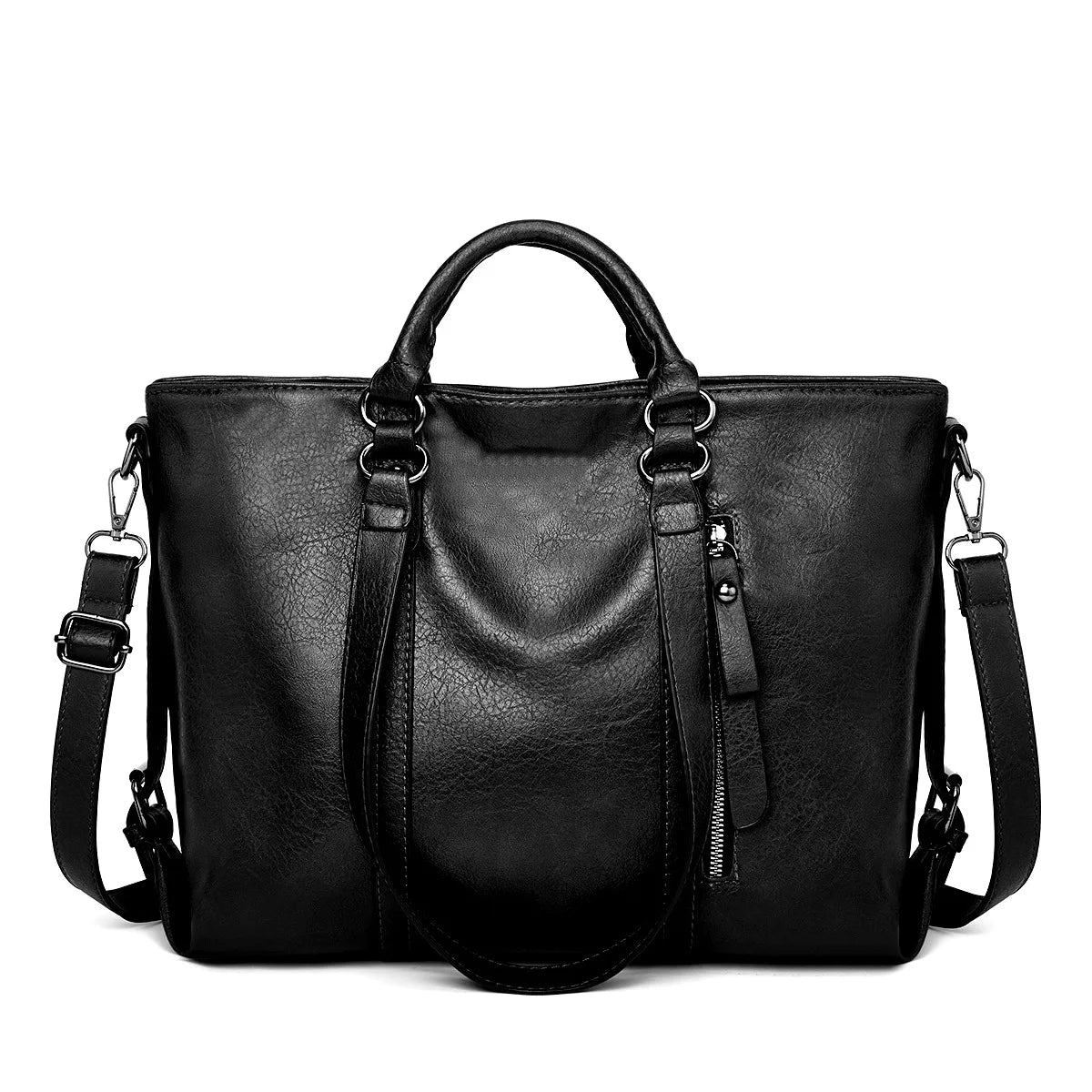 Spacious Leather Shoulder Bag for Women – Everyday Tote with Adjustable Strap & Interior Pockets for Work, Travel & Shopping | Thomler
