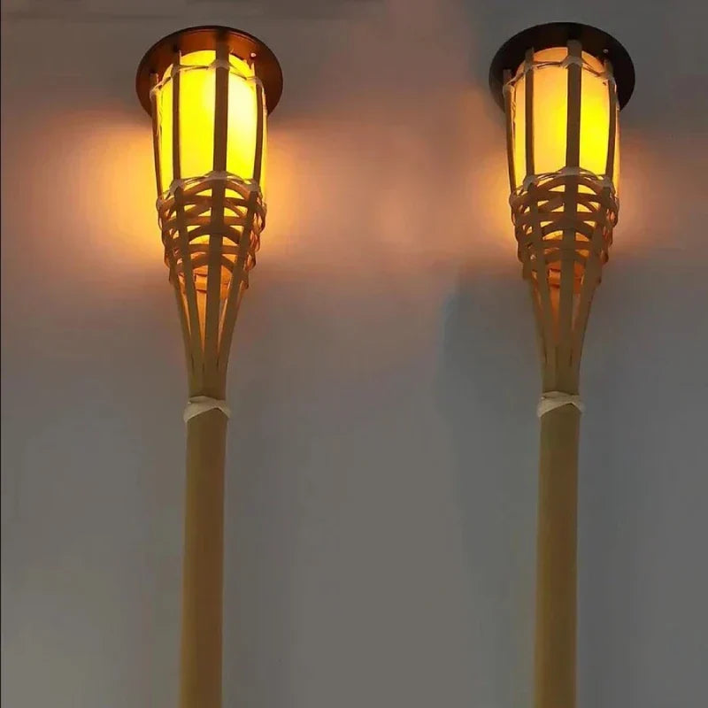 Flickering Flame Solar Garden Torches - Outdoor Pathway Lights with Realistic Fire Effect - 5-Pack Weather-Resistant Solar Torches | Thomler