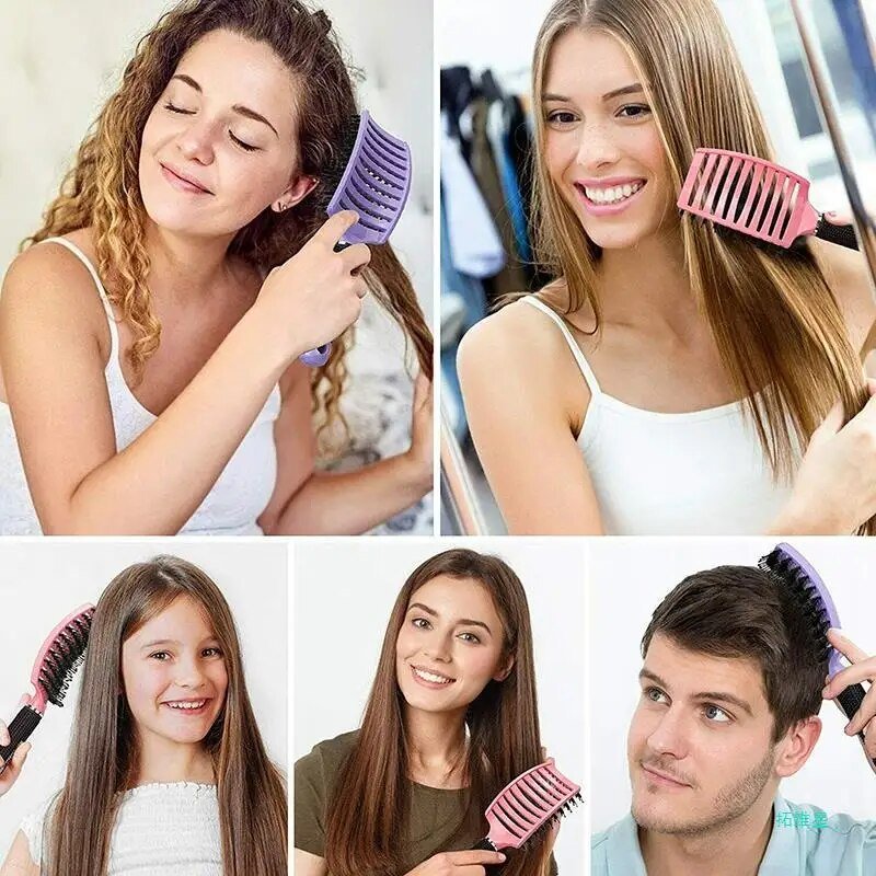 Detangling Hairbrush for Wet & Dry Hair – Pain-Free Knot Removal for All Hair Types | Thomler