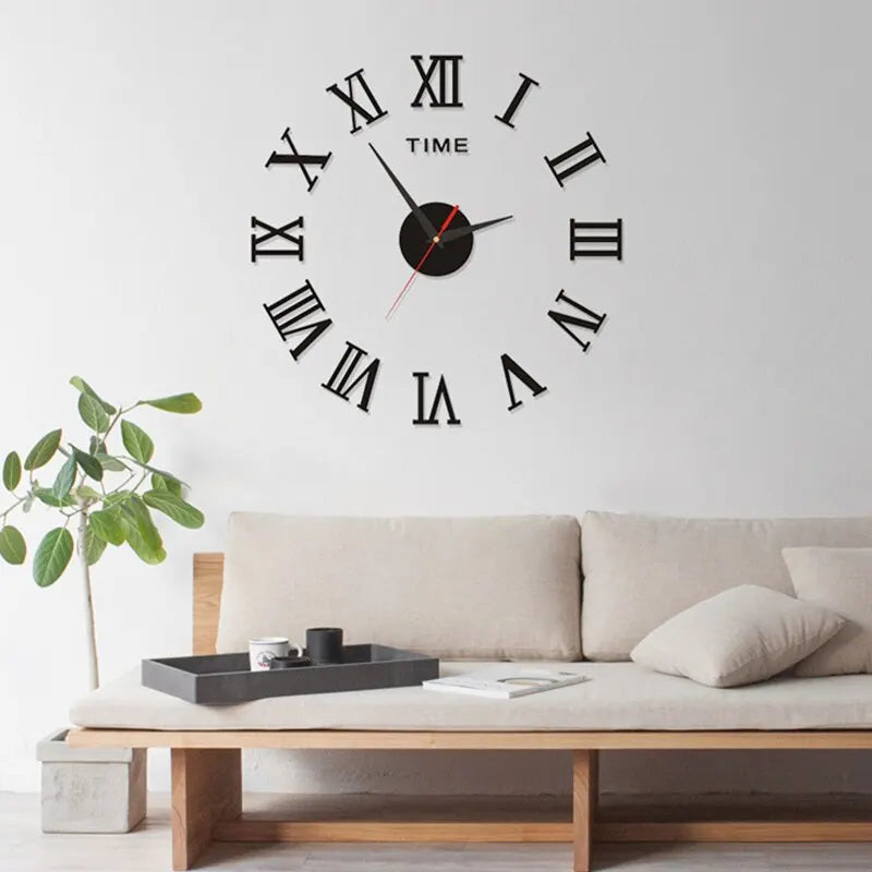 Wall Clock Acrylic 40.0 cm Roman Numeral Living Room DIY Decorative Timepiece Modern Office Wall Décor | Thomler