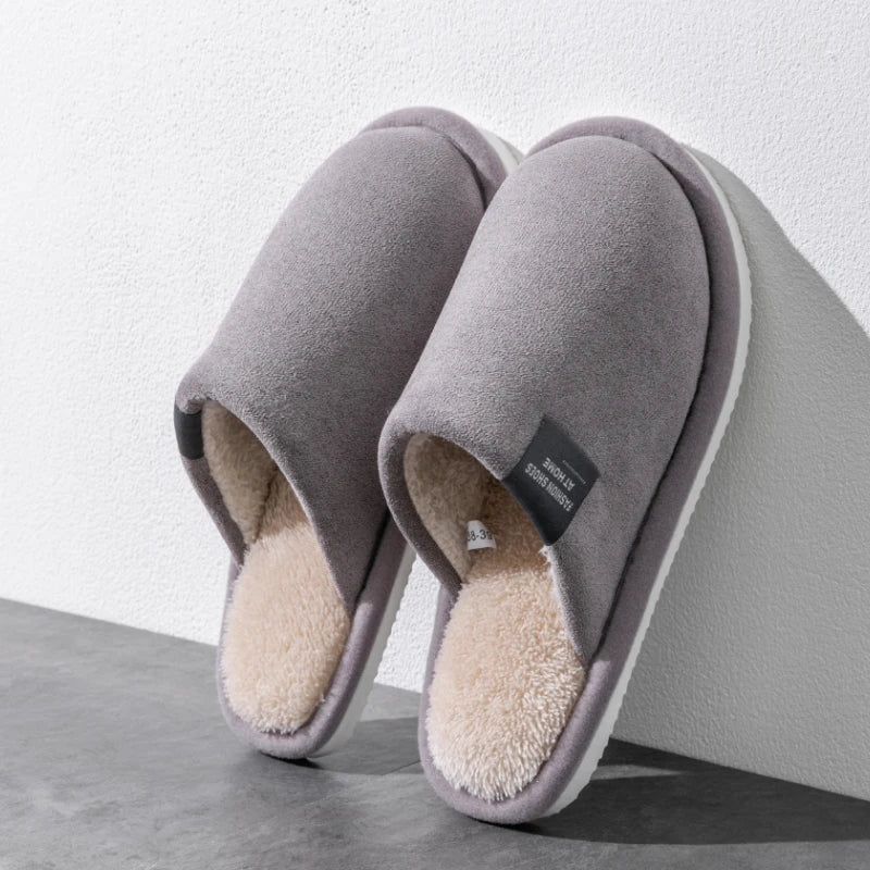 Men's Suede Indoor Slippers – Quiet Cushioned House Shoes with EVA Sole, Lightweight Anti-Slip for Fall & Winter | Thomler