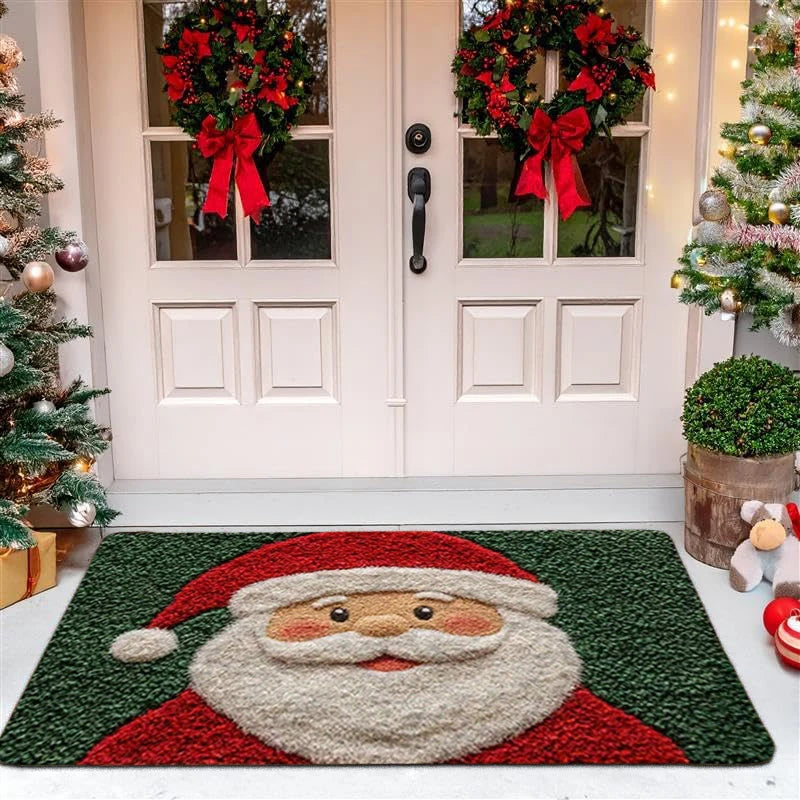 Holiday Door Mat Festive Welcome Rug Non-Slip Entry Decor for Front Porch Indoor Entryway Year-Round Seasonal Celebrations | Thomler