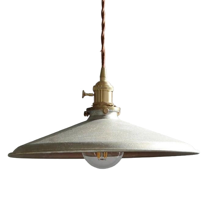 Pendant Light Iron 13.8 in Blue Adjustable Kitchen Island Dining Industrial Vintage Hanging Ceiling Lamp | Thomler