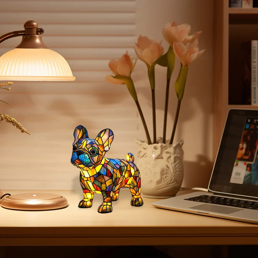 Dog Night Light Sculpture – Handcrafted LED Animal Lamp for Bedside, Nursery & Living Room Decor | Thomler