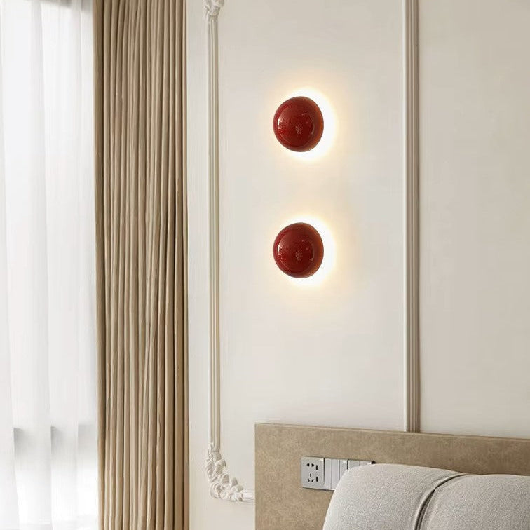 Metal Circle Sconce with LED Bi-Directional Lighting for Hallways, Bedrooms & Living Rooms | Thomler