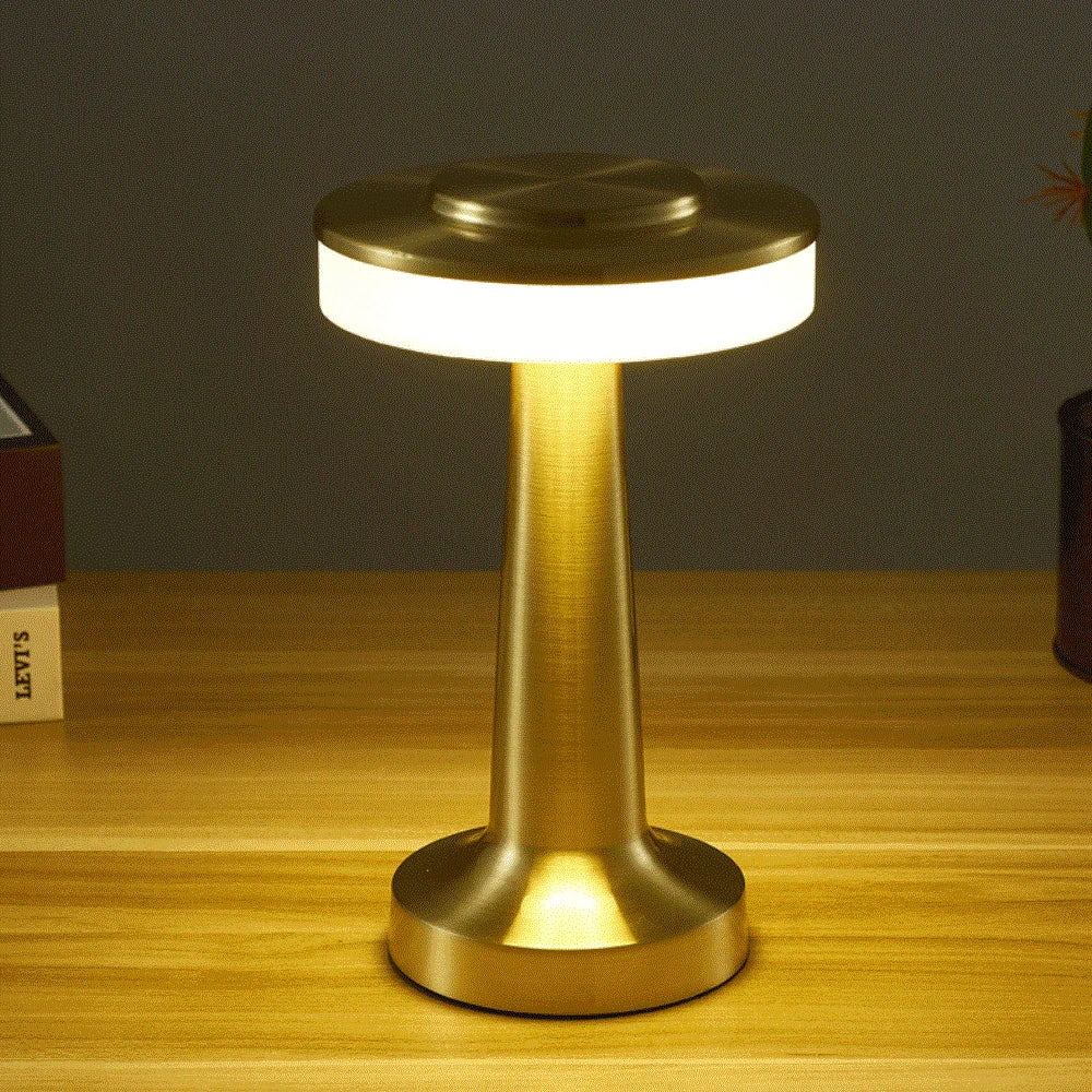 Table Lamp Iron Acrylic 9 in Portable Bedroom Nightstand Adjustable Touch Control LED Lighting | Thomler