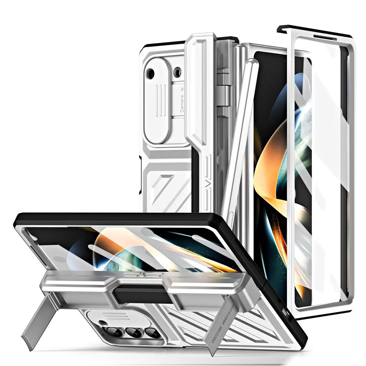 Foldable Phone Armor Case with Built-In Screen Guard & Kickstand for Samsung Galaxy Z Fold 4 / Z Fold 5 – Drop-Tested Protection | Thomler