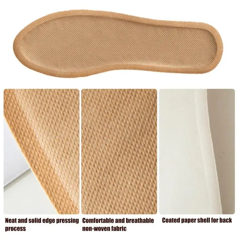 Air-Activated Toe Warmer Insoles for Winter – 12-Hour Heat, No Batteries Required – Pack of 10 Pairs | Thomler