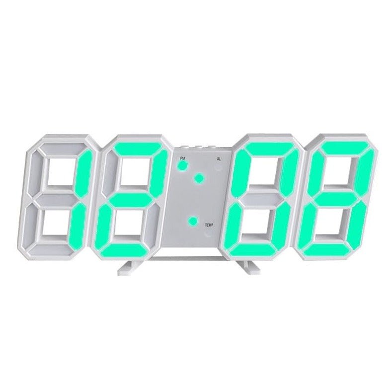 3D LED Digital Wall Clock with Adjustable Brightness | Modern Minimalist Display for Living Room, Bedroom & Office | USB Powered Time Piece | Thomler