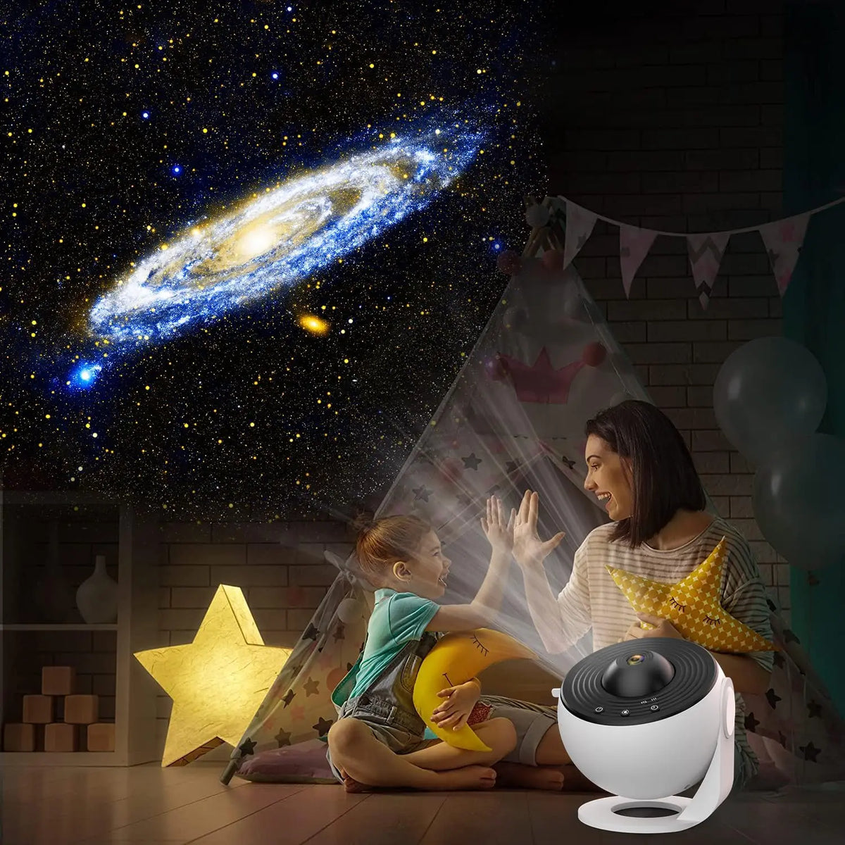 Rotating Star & Galaxy Night Light Projector with Remote – 13 Celestial Scenes for Bedroom, Kids Room & Ambient Lighting | Thomler