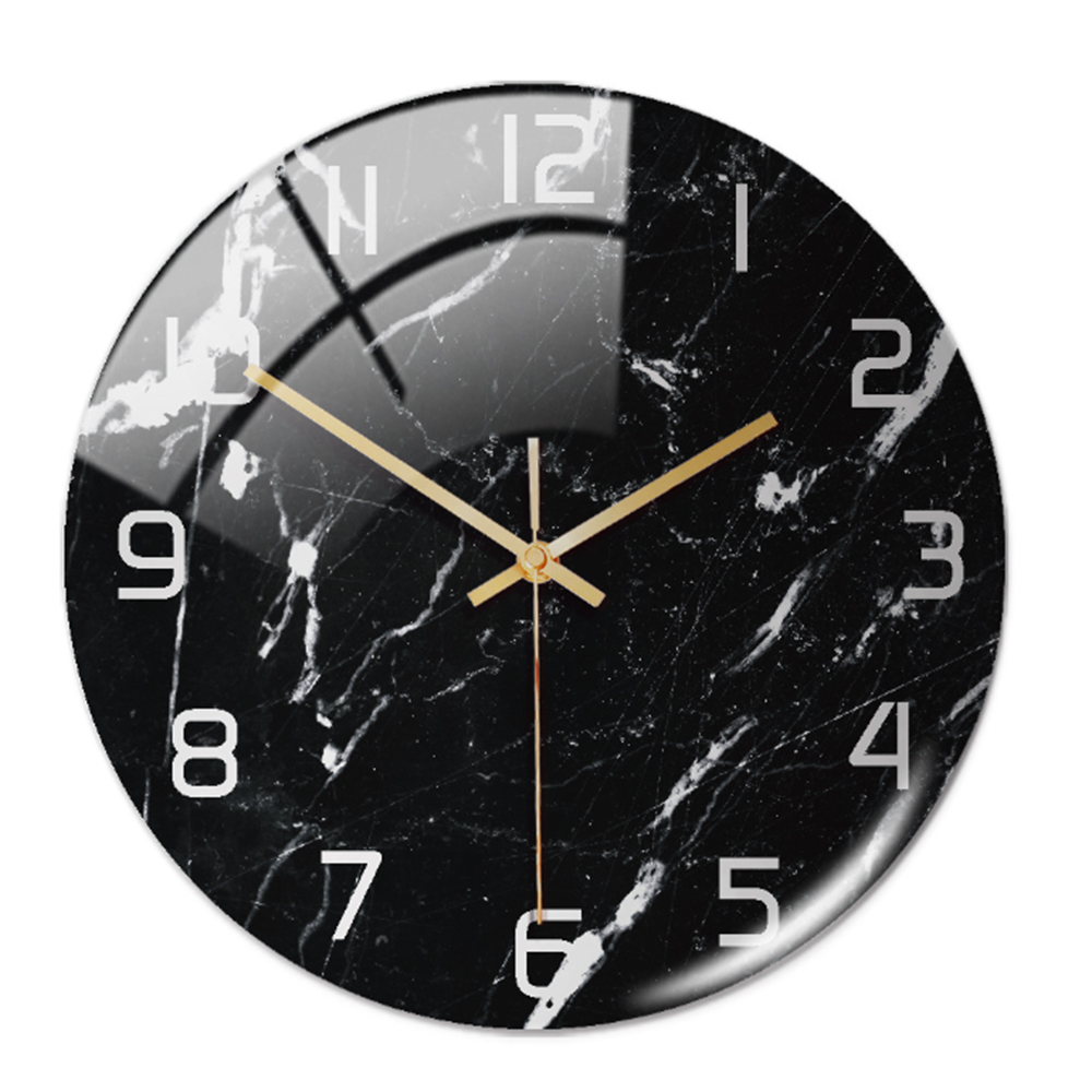 Silent Wall Clock Round Metal Frame Minimalist Quiet Sweep Non-Ticking for Living Room Bedroom Office Home Decor Modern Decorative Timepiece | Thomler