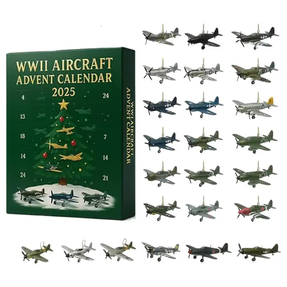 World War II Aircraft Advent Calendar 24-Day Collector Set for History Buffs & Aviation Enthusiasts | Thomler