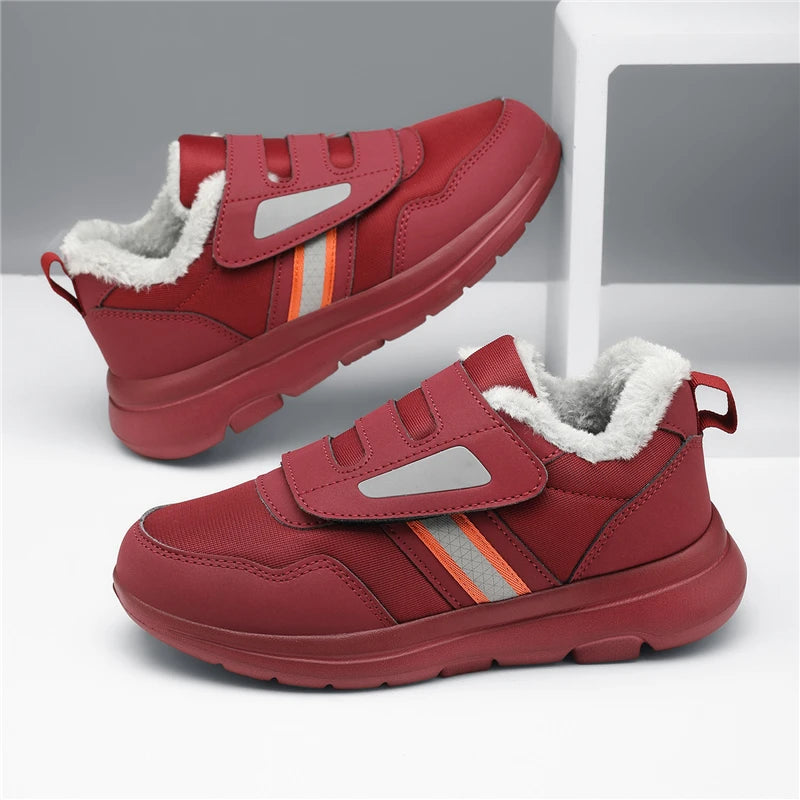 Adjustable Wide-Fit Supportive Sneakers for Sensitive Feet | Cozy Slip-On with Hook-and-Loop Closure for Everyday Comfort & Mobility | Thomler