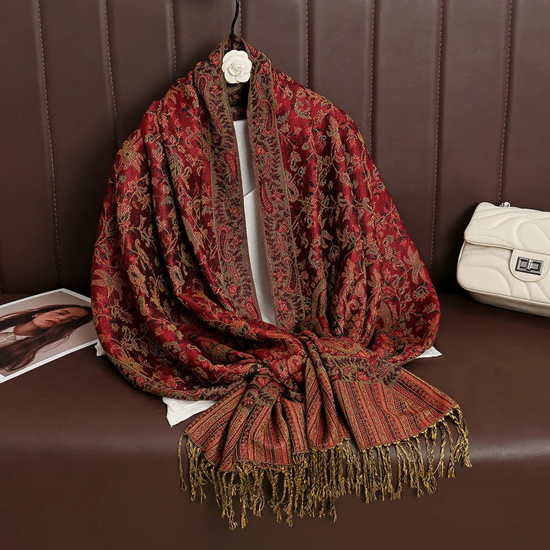 Soft Cotton-Blend Winter Wrap Scarf for Women – Lightweight Shawl for Fall & Cold Weather | Thomler