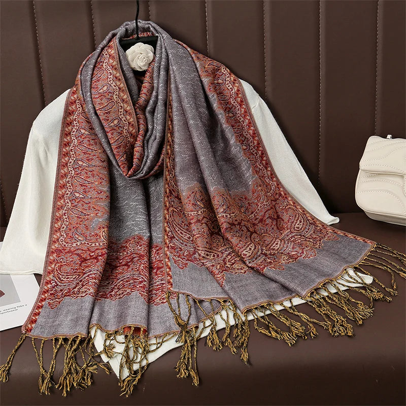 Soft Cotton-Blend Winter Wrap Scarf for Women – Lightweight Shawl for Fall & Cold Weather | Thomler