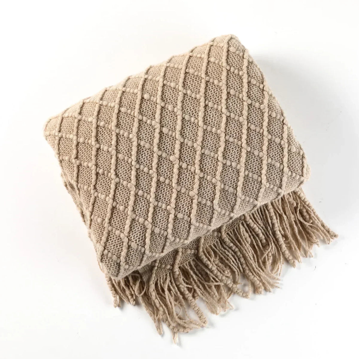 Chunky Knit Throw Blanket – Cozy Acrylic Sofa & Bed Cover for Living Room & Bedroom | Thomler