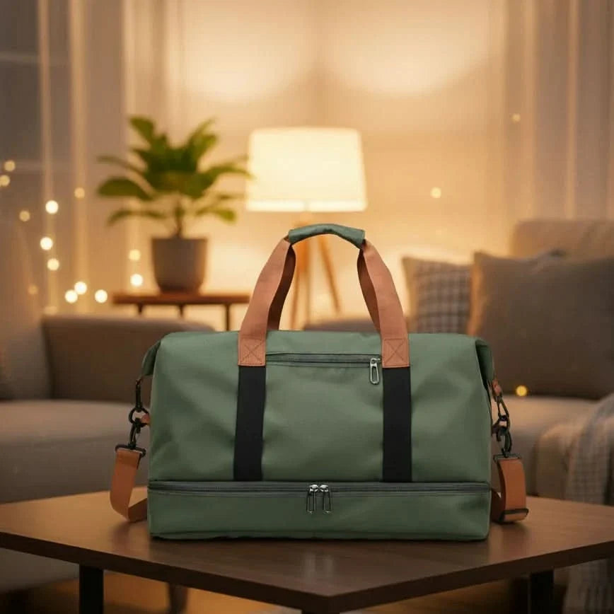 Weekender Duffel with Separate Shoe Pocket and Wet Gear Storage for Training, Sports and Travel | Thomler