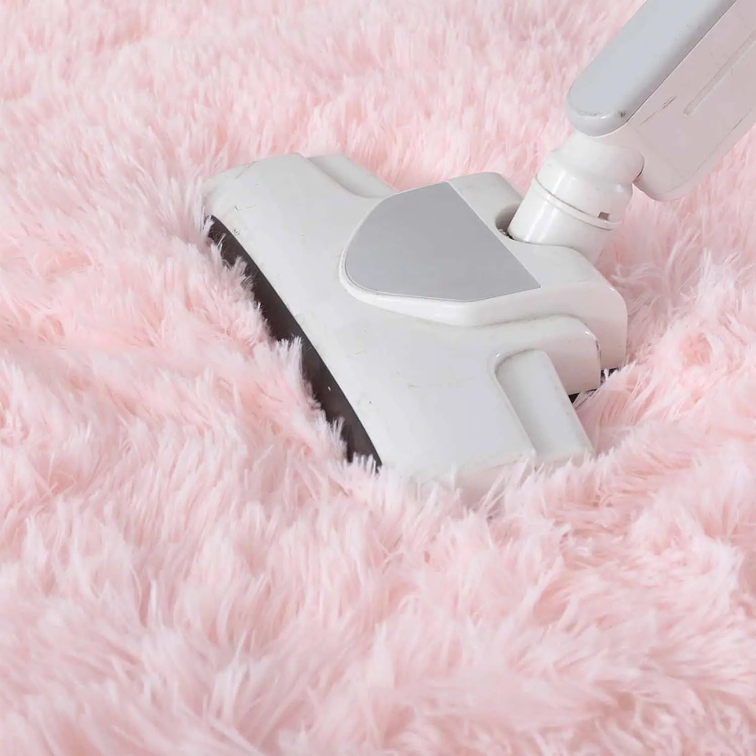 Round Rug Polyester Microfibre 100.0 cm Pink Children Play Area Shaggy Nursery Floor Mat Non Slip Memory Foam | Thomler