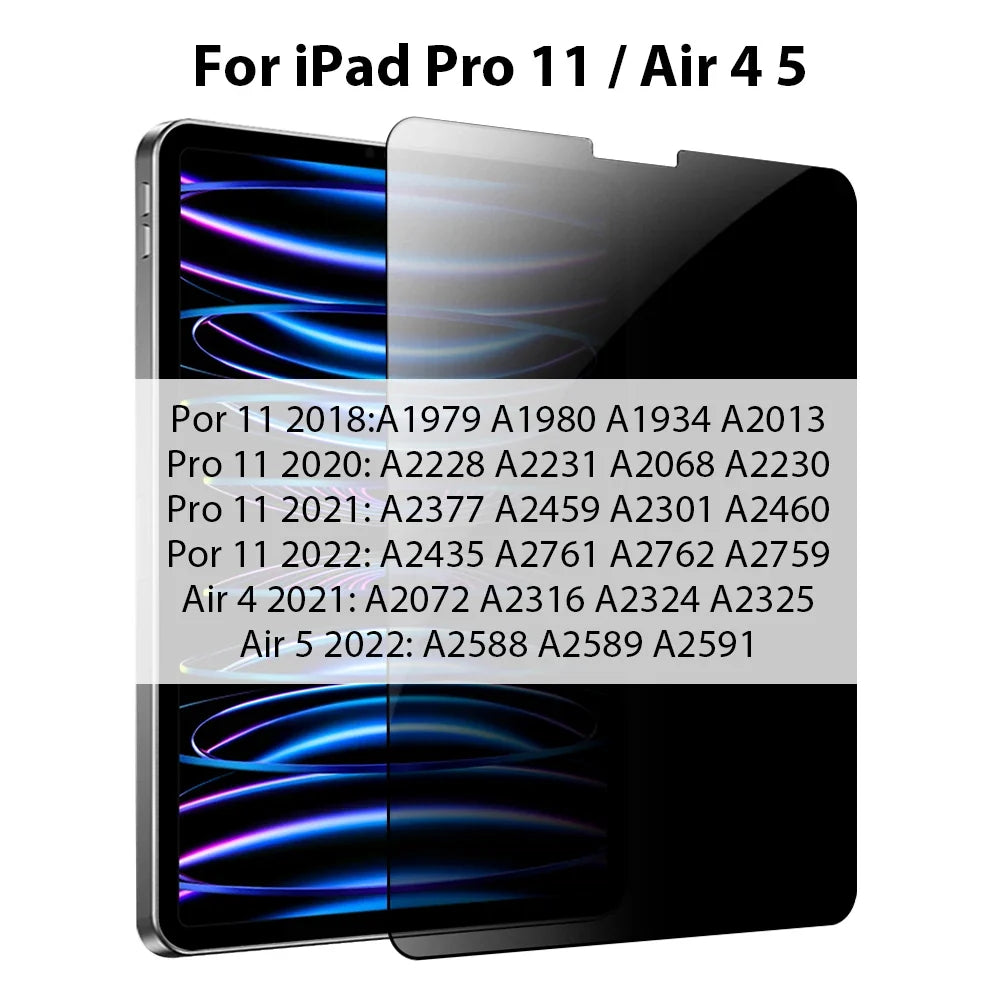 Anti-Spy Tempered Glass iPad Shield – Privacy Viewing Angle Control Screen Guard | Thomler