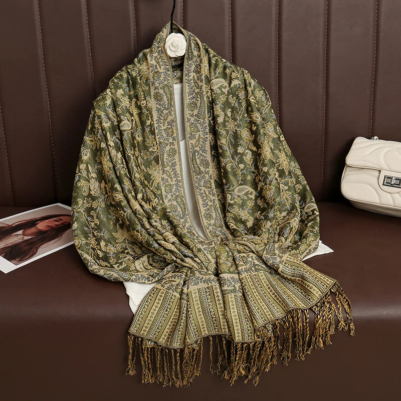 Soft Cotton-Blend Winter Wrap Scarf for Women – Lightweight Shawl for Fall & Cold Weather | Thomler