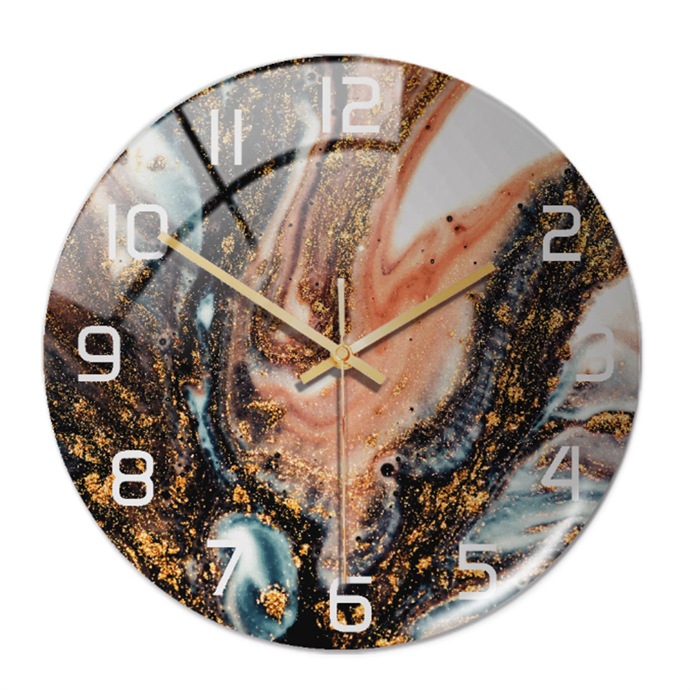 Silent Wall Clock Round Metal Frame Minimalist Quiet Sweep Non-Ticking for Living Room Bedroom Office Home Decor Modern Decorative Timepiece | Thomler