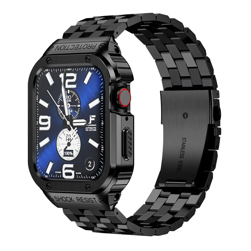 Hardened Steel Wristband & Screen-Guard Housing for 49mm Apple Watch Ultra 1–4 – Precision-Fit Metal Armor System | Thomler
