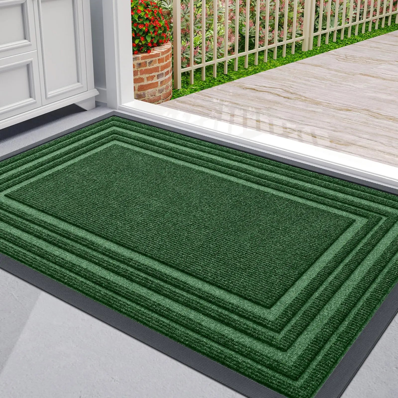 Slim Rubber-Backed Entrance Mat – Non-Slip Indoor Outdoor Doormat for Front Door, Porch & Hallway | Thomler